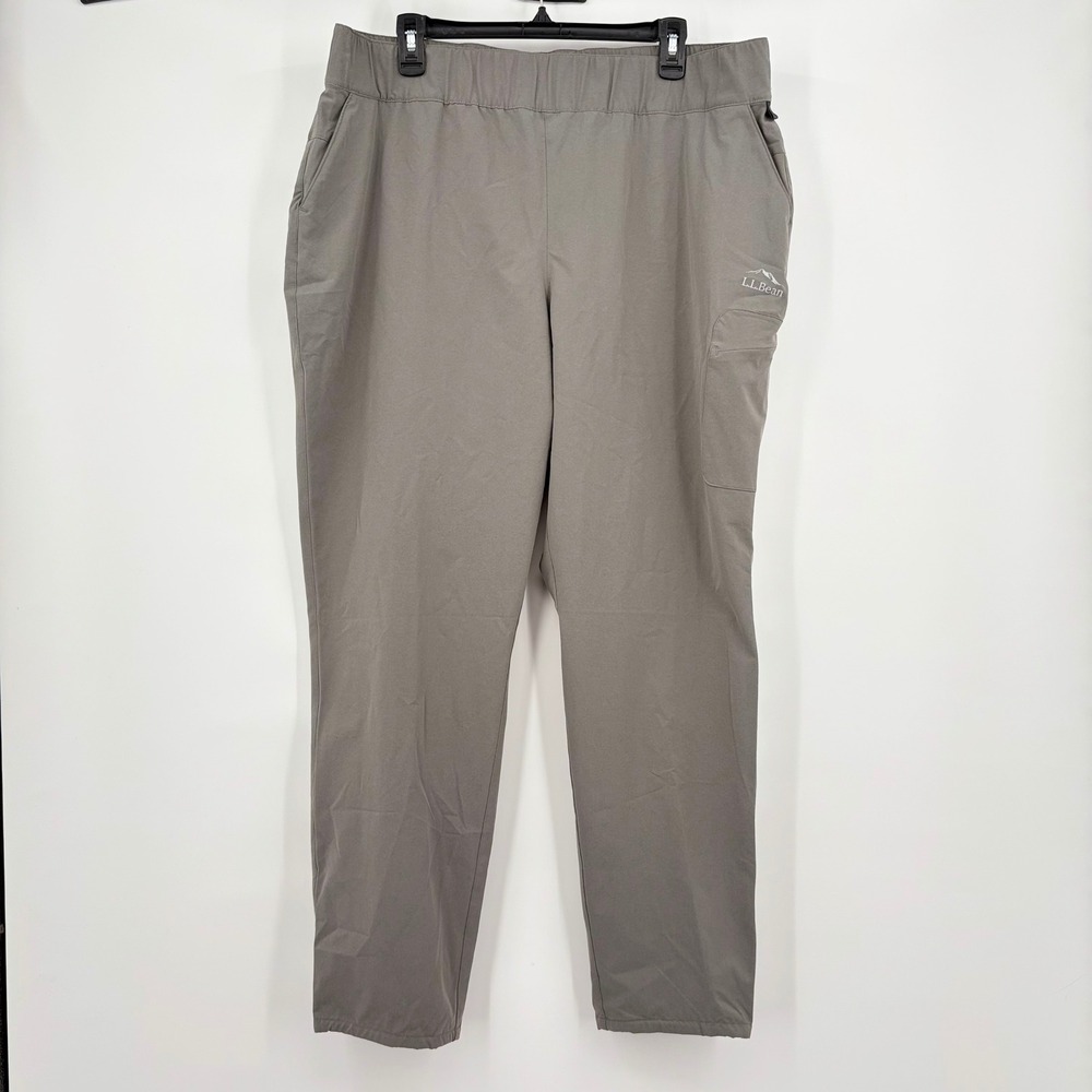 LL Bean Womens Tropicwear Comfort Pant Asphalt Grey UPF 50+ 1X Plus Gorpcore NEW